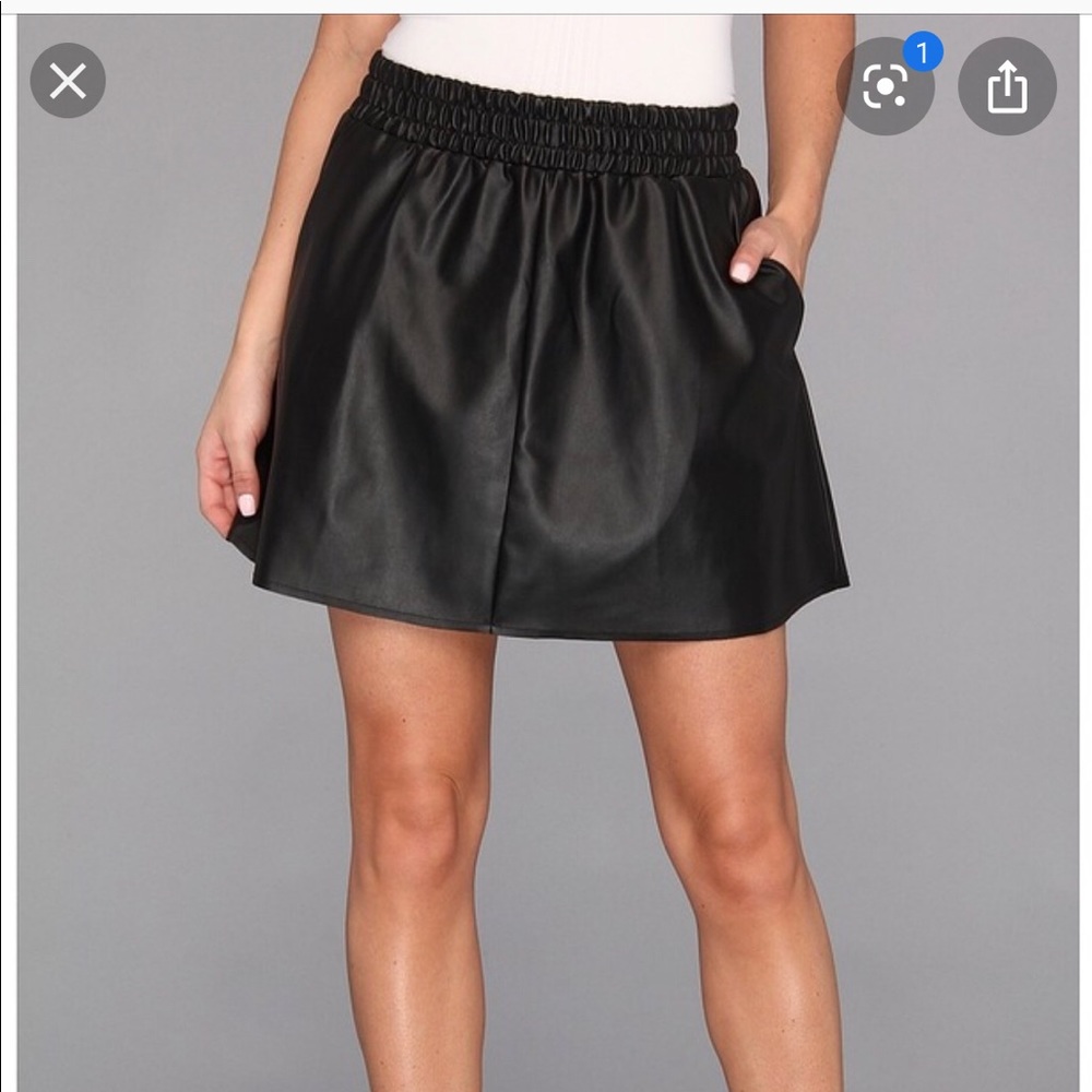 BCBG Faux Leather Skirt